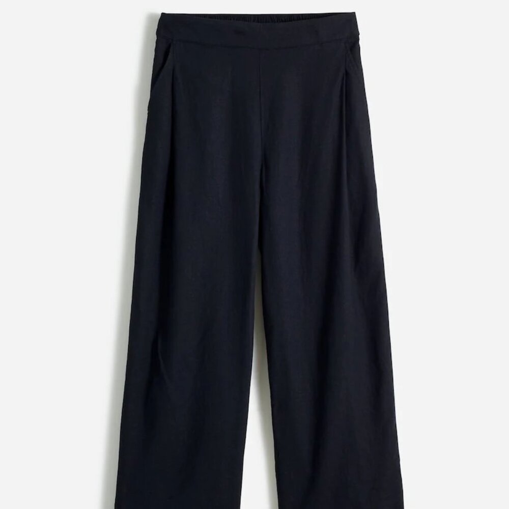 Madewell Pull-On Straight Crop Pant Linen Blend - Like New!